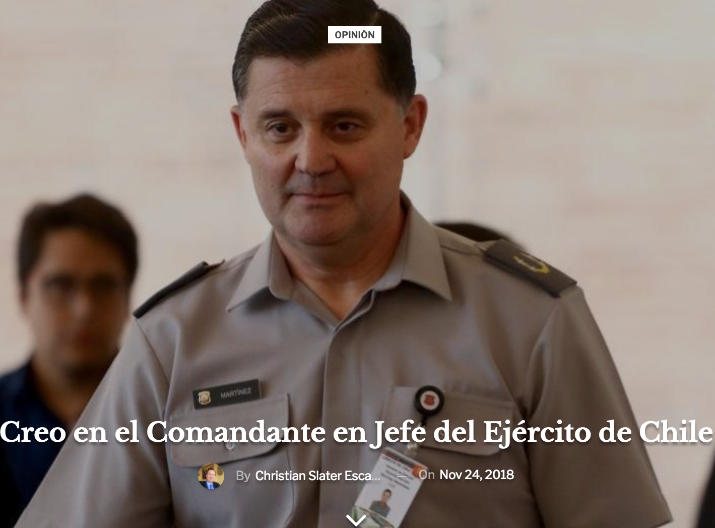 Creo en el Comandante en Jefe del Ejército de Chile