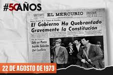 22 DE AGOSTO DE 1973: LA CÁMARA DE DIPUTADOS DECLARA ILEGÍTIMO GOBIERNO DE ALLENDE 22 DE AGOSTO DE 1973: LA CÁMARA DE DIPUTADOS DECLARA ILEGÍTIMO GOBIERNO DE ALLENDE